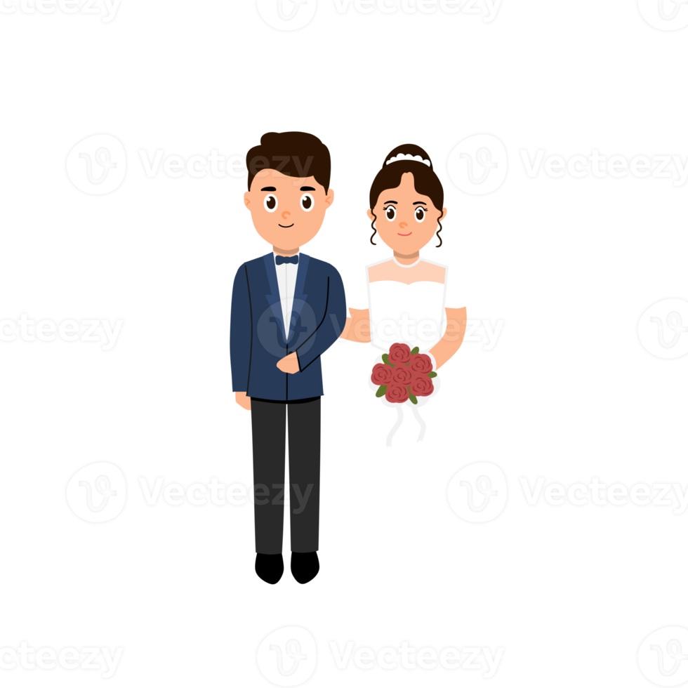 Wedding couple and married character png