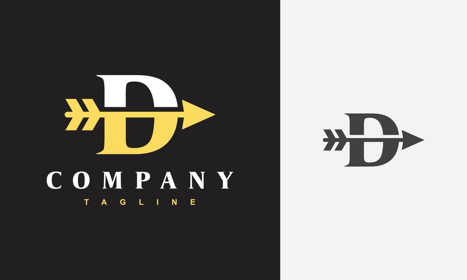 initial D arrow logo vector