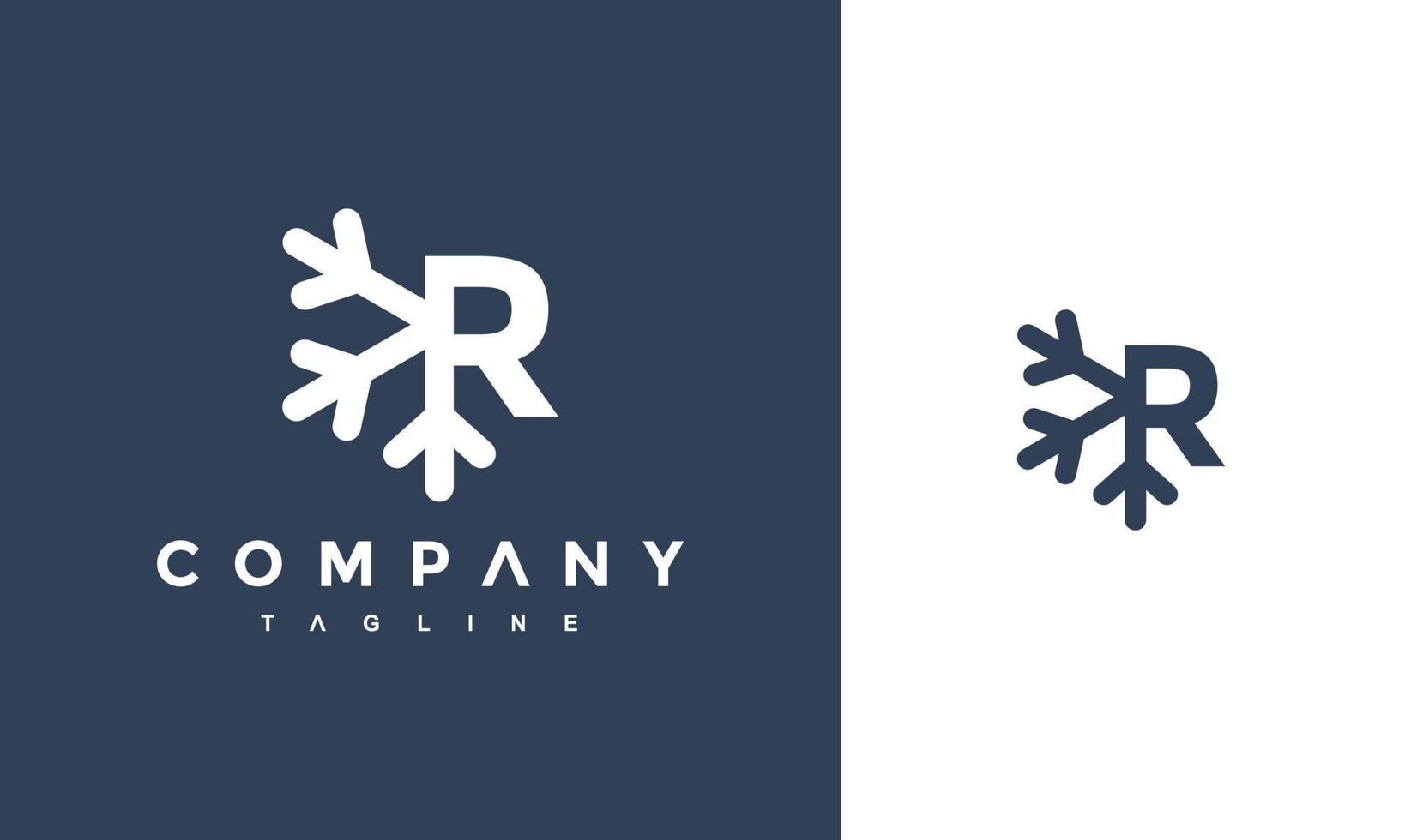 initial R ice logo vector