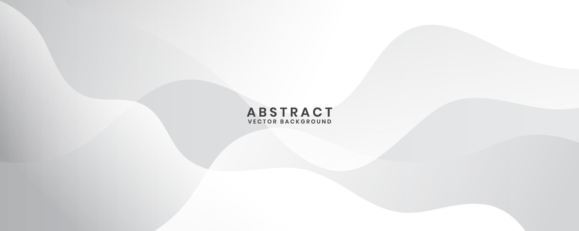 White geometric abstract background overlap layer on bright space with waves effect decoration. Graphic design element cutout style concept for banner, flyer, card, brochure cover, or landing page vector