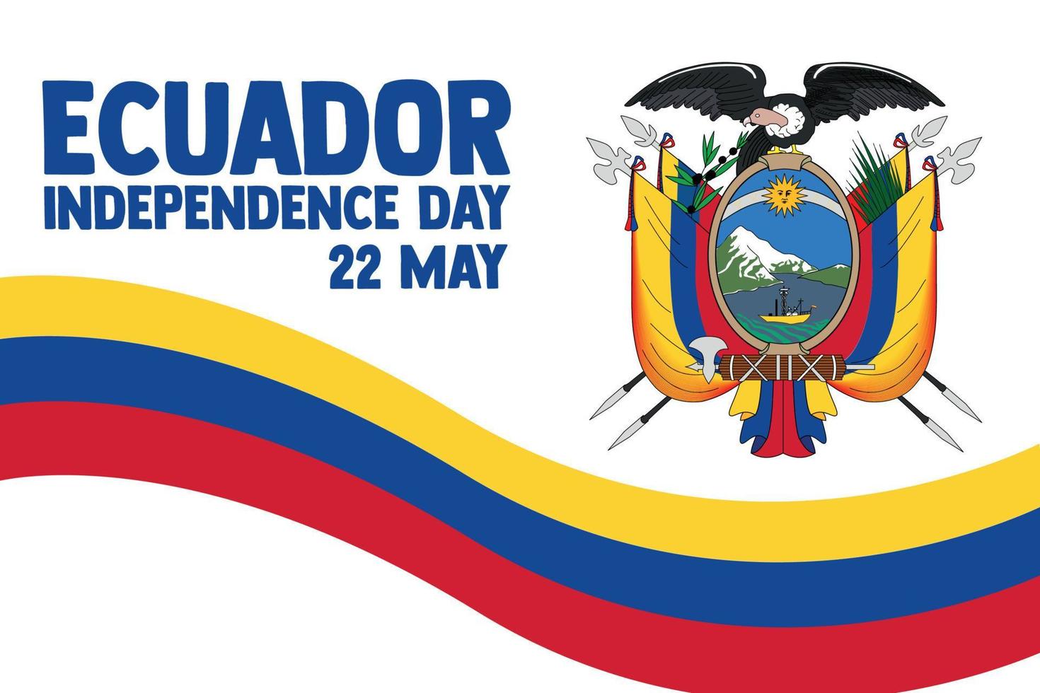 ecuador Independence Day 201 th vector