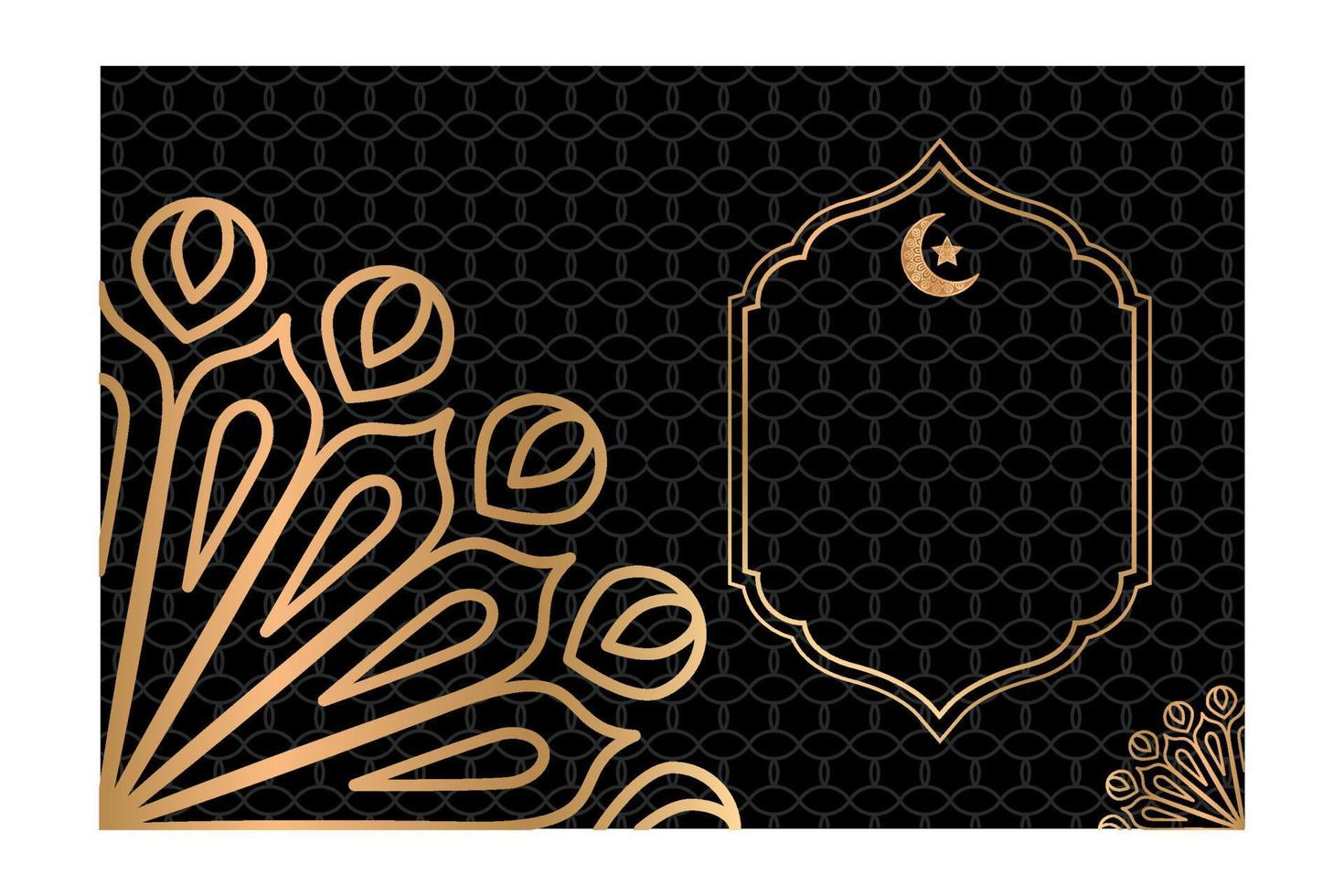 ramdahan golden background vector