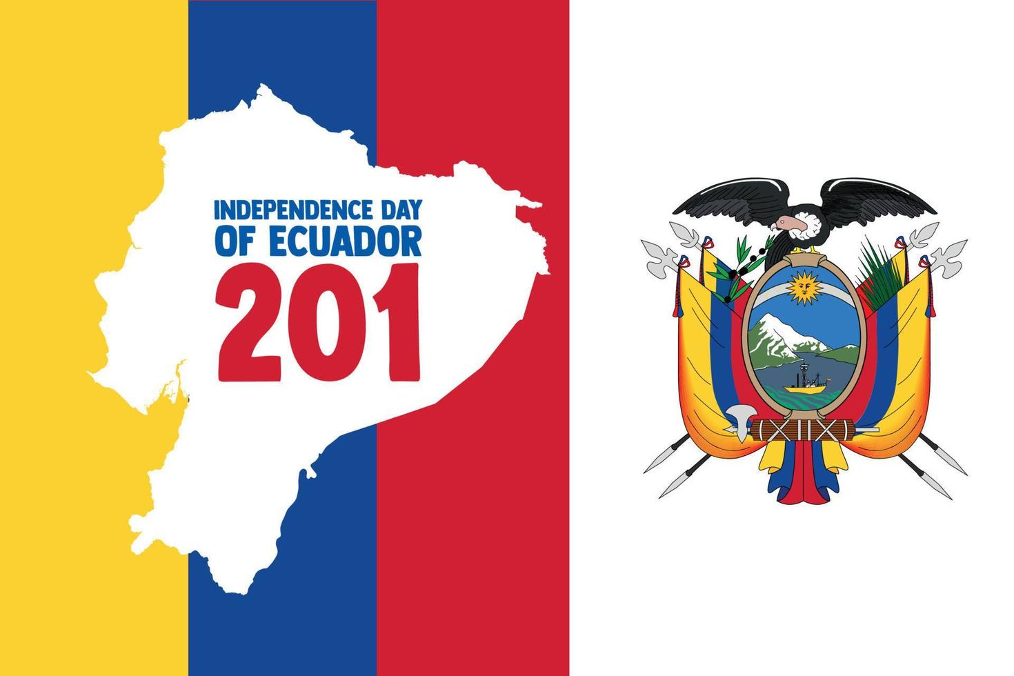 ecuador Independence Day 201 th vector