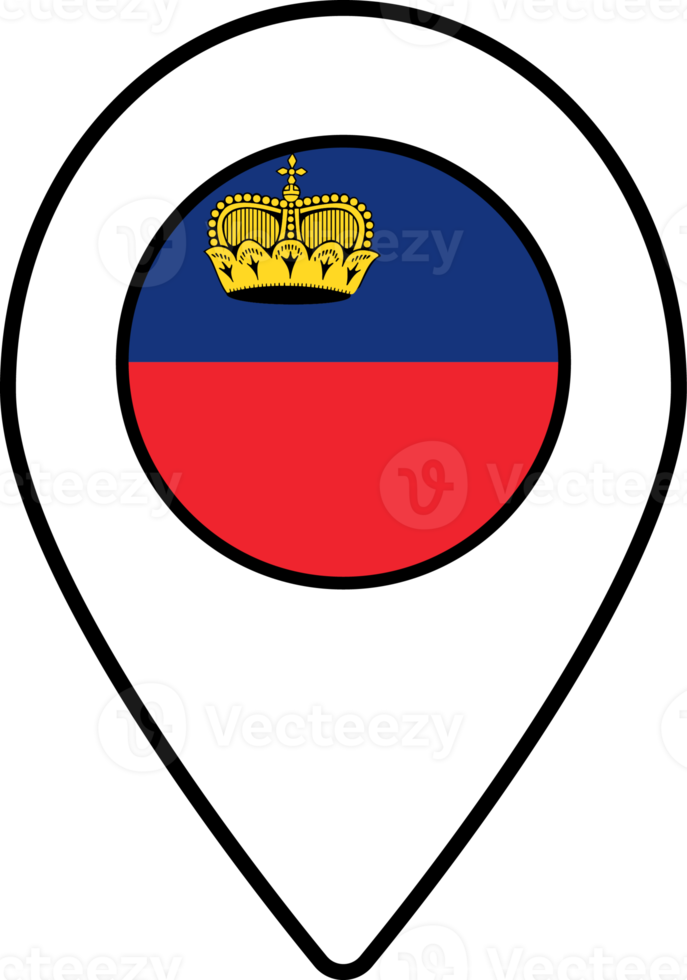 Liechtenstein flag map pin navigation icon. png