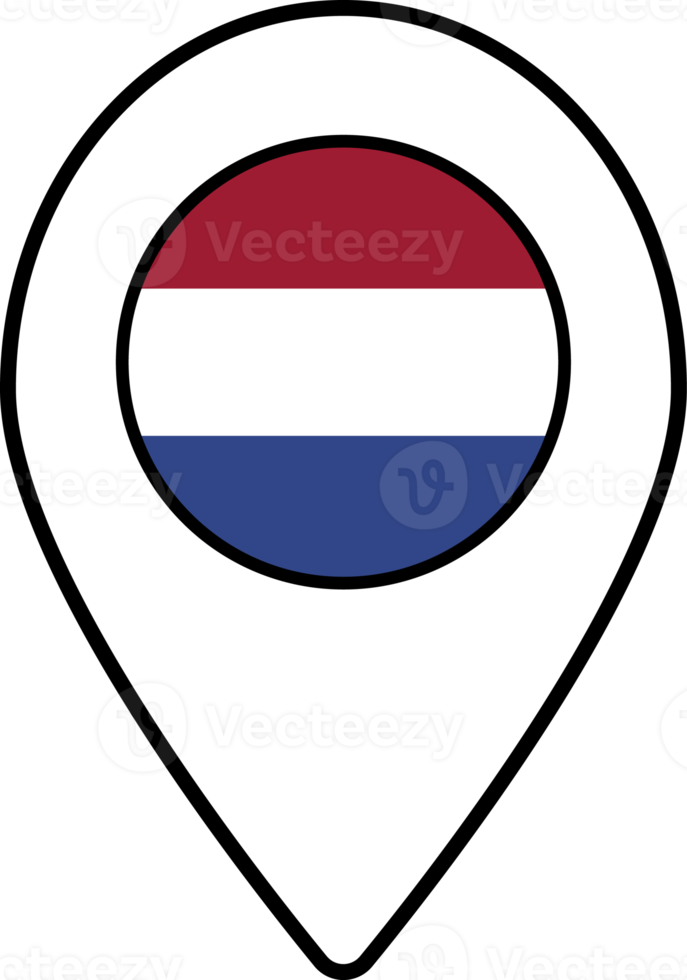 Nederland vlag kaart pin navigatie icoon. png