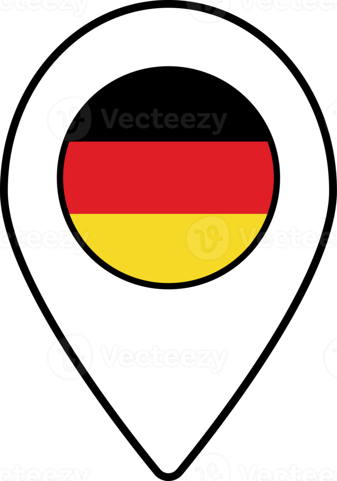 Deutschland Flagge Karte Stift Navigation Symbol. png