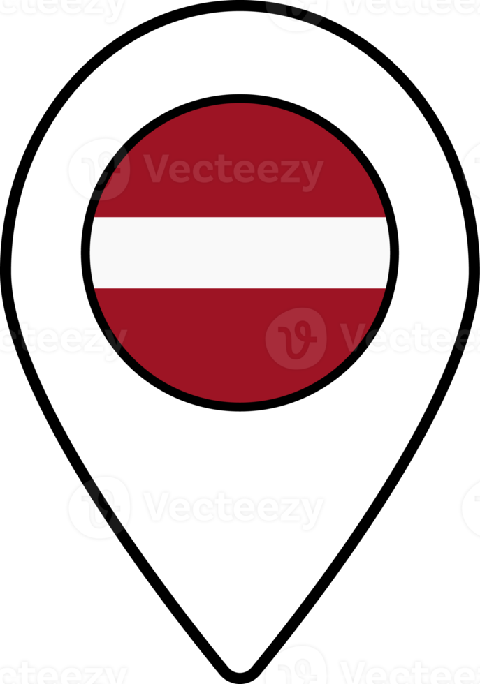 Lettland Flagge Karte Stift Navigation Symbol. png