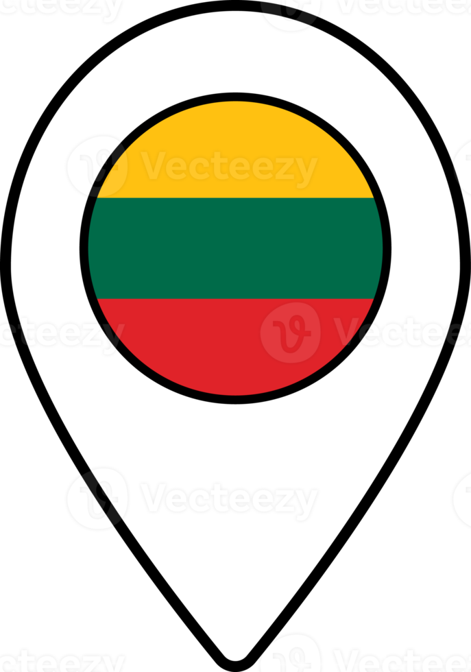 Lithuania flag map pin navigation icon. png