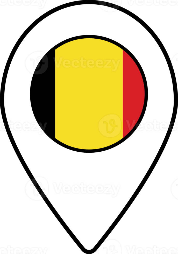 Belgium flag map pin navigation icon. png
