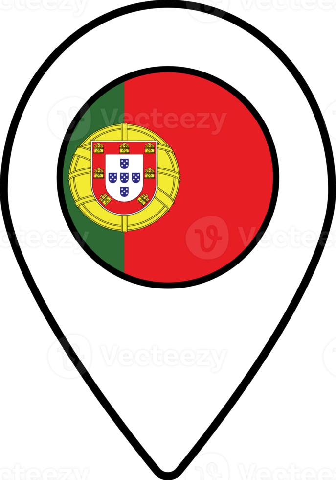 Portugal flag map pin navigation icon. png