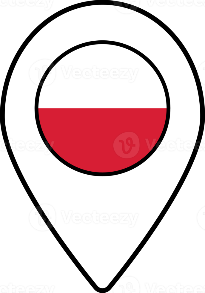 Polen vlag kaart pin navigatie icoon. png