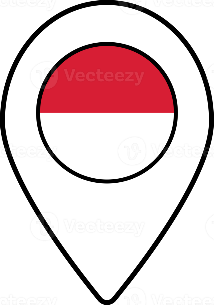 Monaco flag map pin navigation icon. png