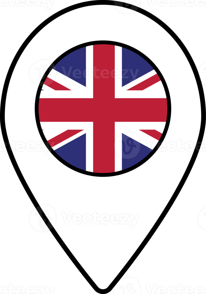 United Kingdom flag map pin navigation icon. png