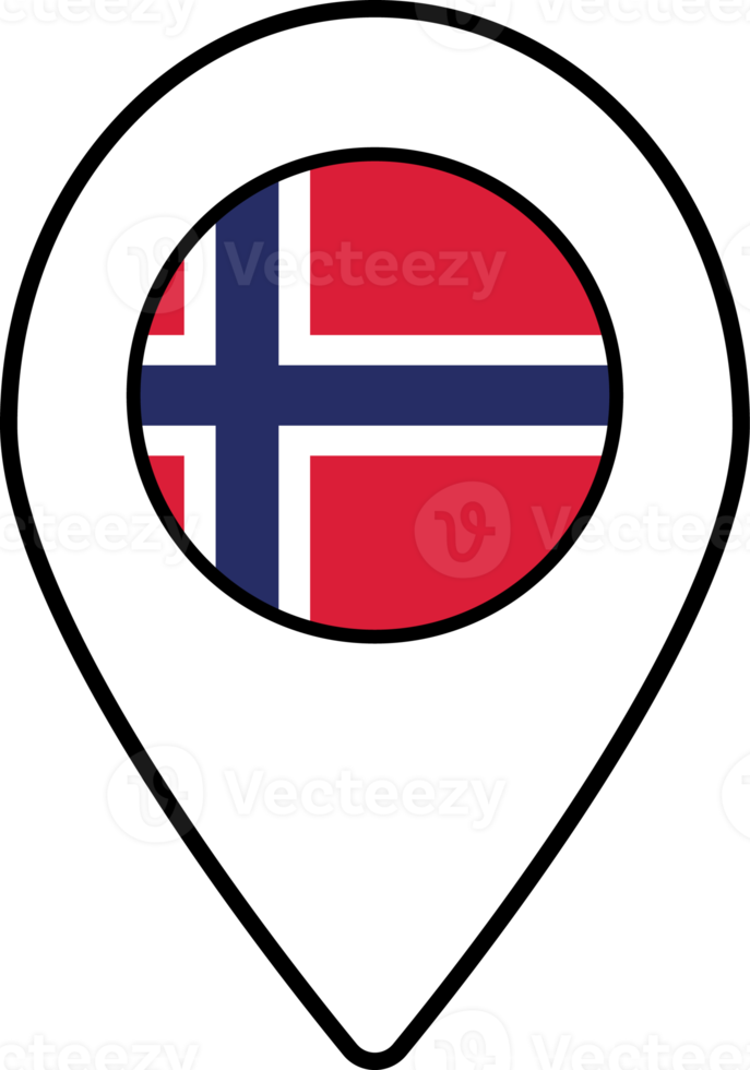 Norway flag map pin navigation icon. png