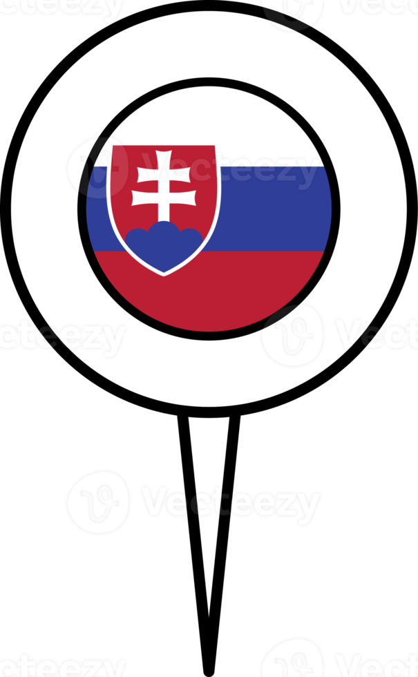 slovakia flagga stift plats ikon. png