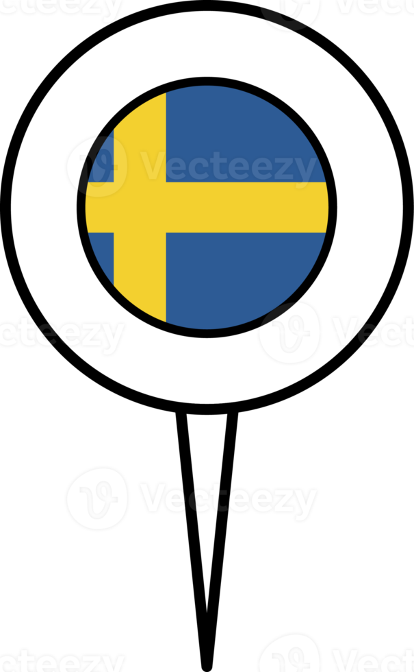 Sweden flag pin location icon. png