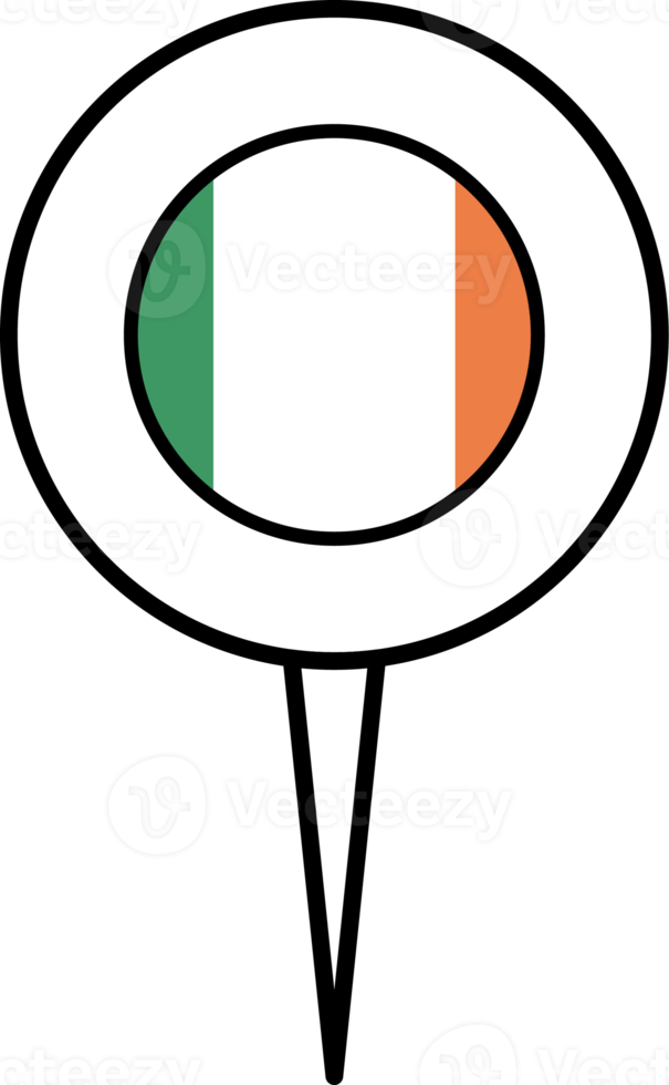 Irland Flagge Stift Ort Symbol. png