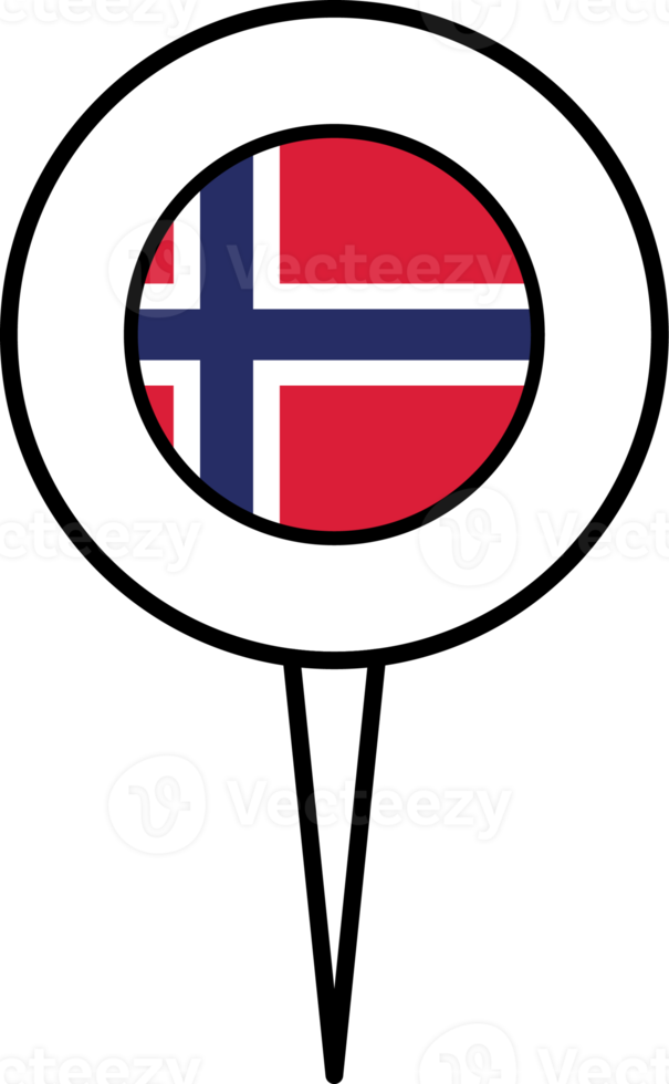 Norway flag pin location icon. png