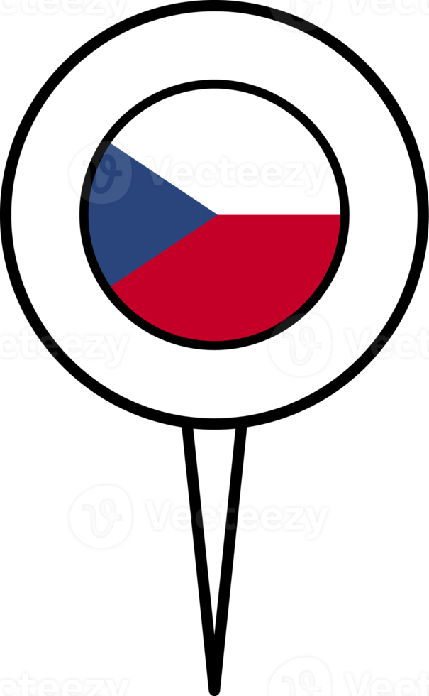 Tschechisch Flagge Stift Ort Symbol. png