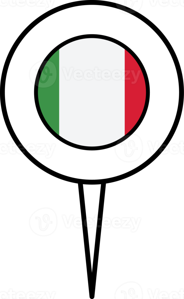 Italia bandera alfiler ubicación icono. png