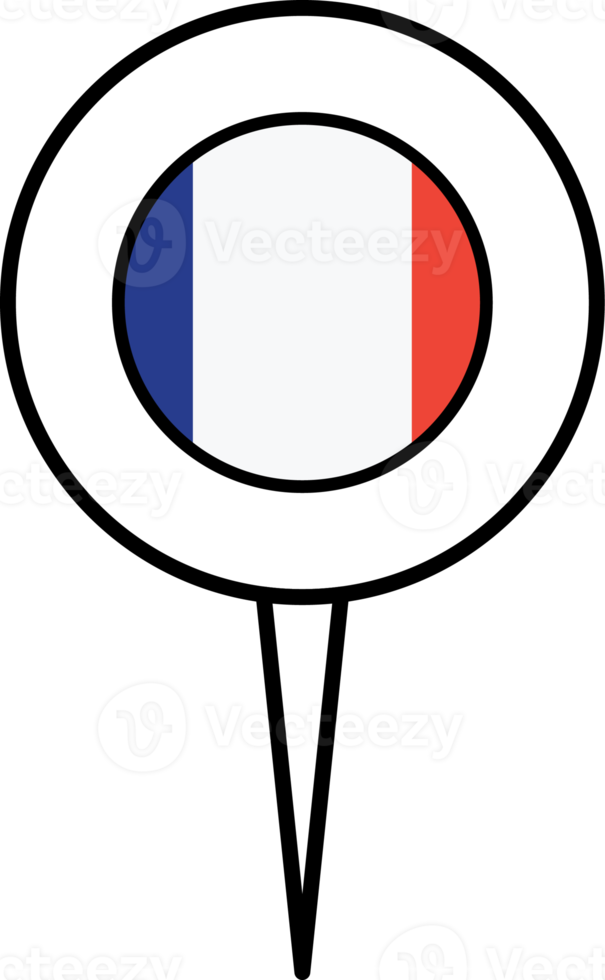 Francia bandera alfiler ubicación icono. png