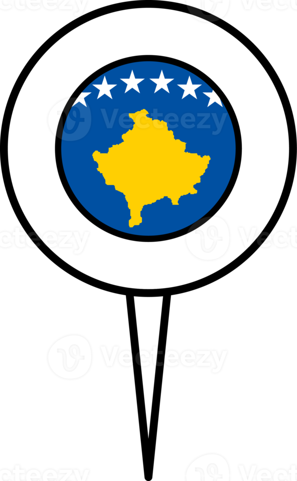 Kosovo flag pin location icon. png