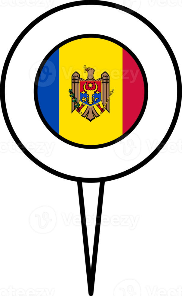 Moldavië vlag pin plaats icoon. png