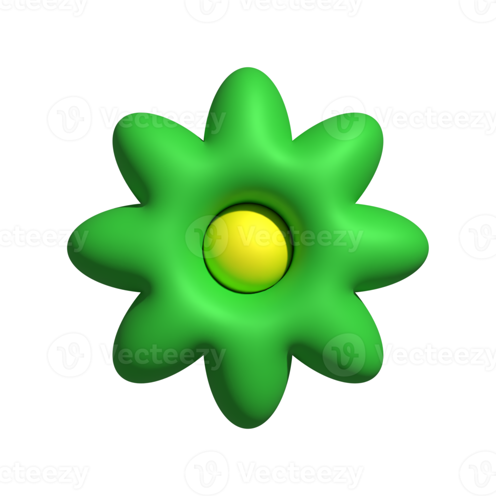 3D flower isolated png