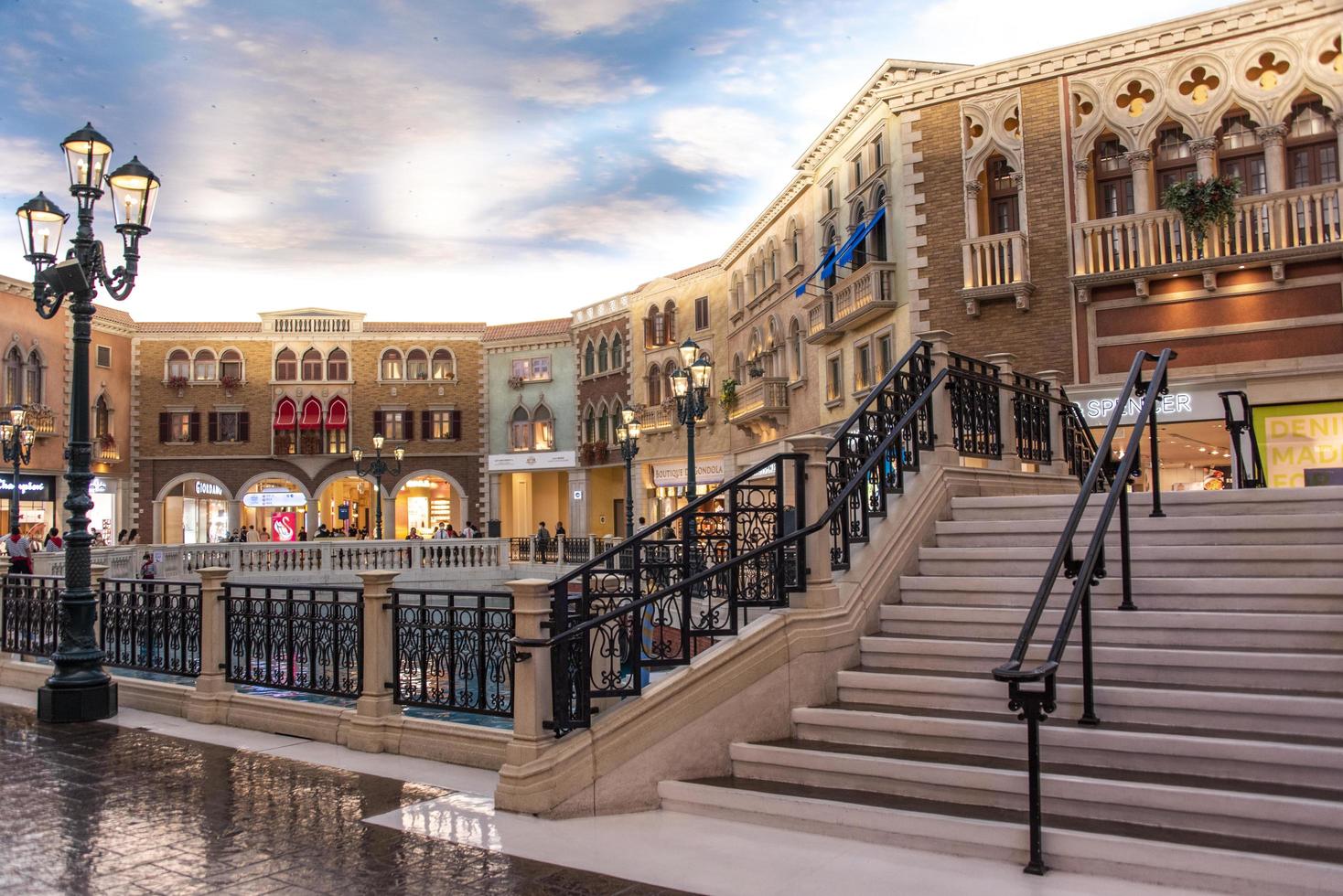 MACAU, CHINA - FEB 23th, 2023-The Venetian Hotel, Macao - The famous shopping mall, luxury hotel and the Casino. photo