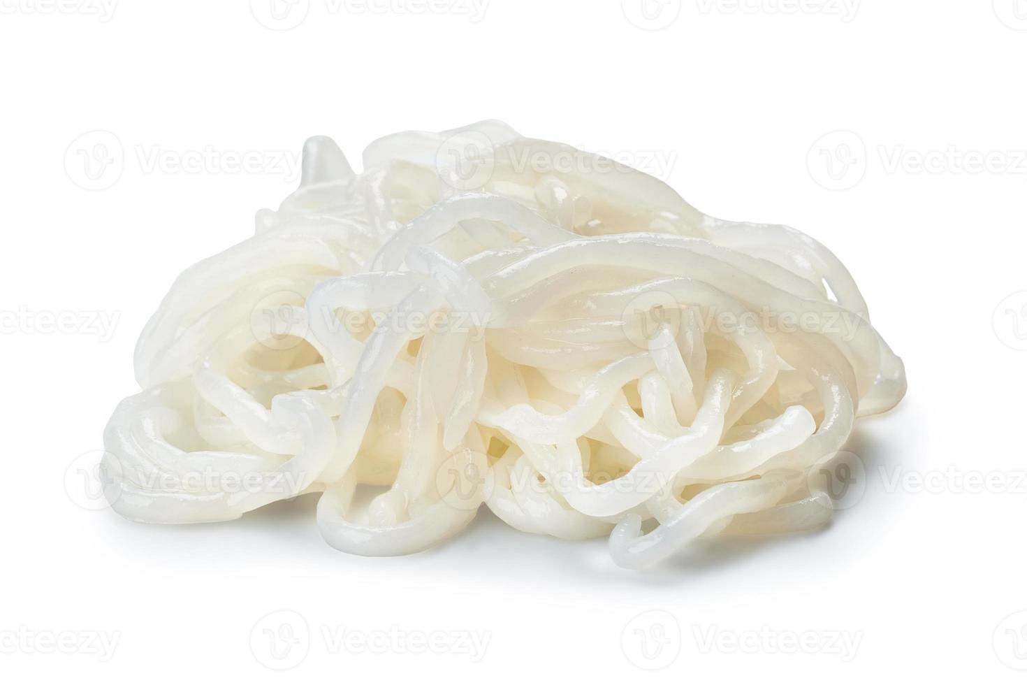 shirataki yam or konjac noodles isolated on white background with a clipping path photo