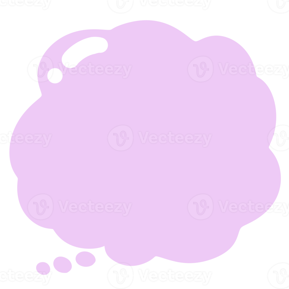 Pink cloud speech bubble png