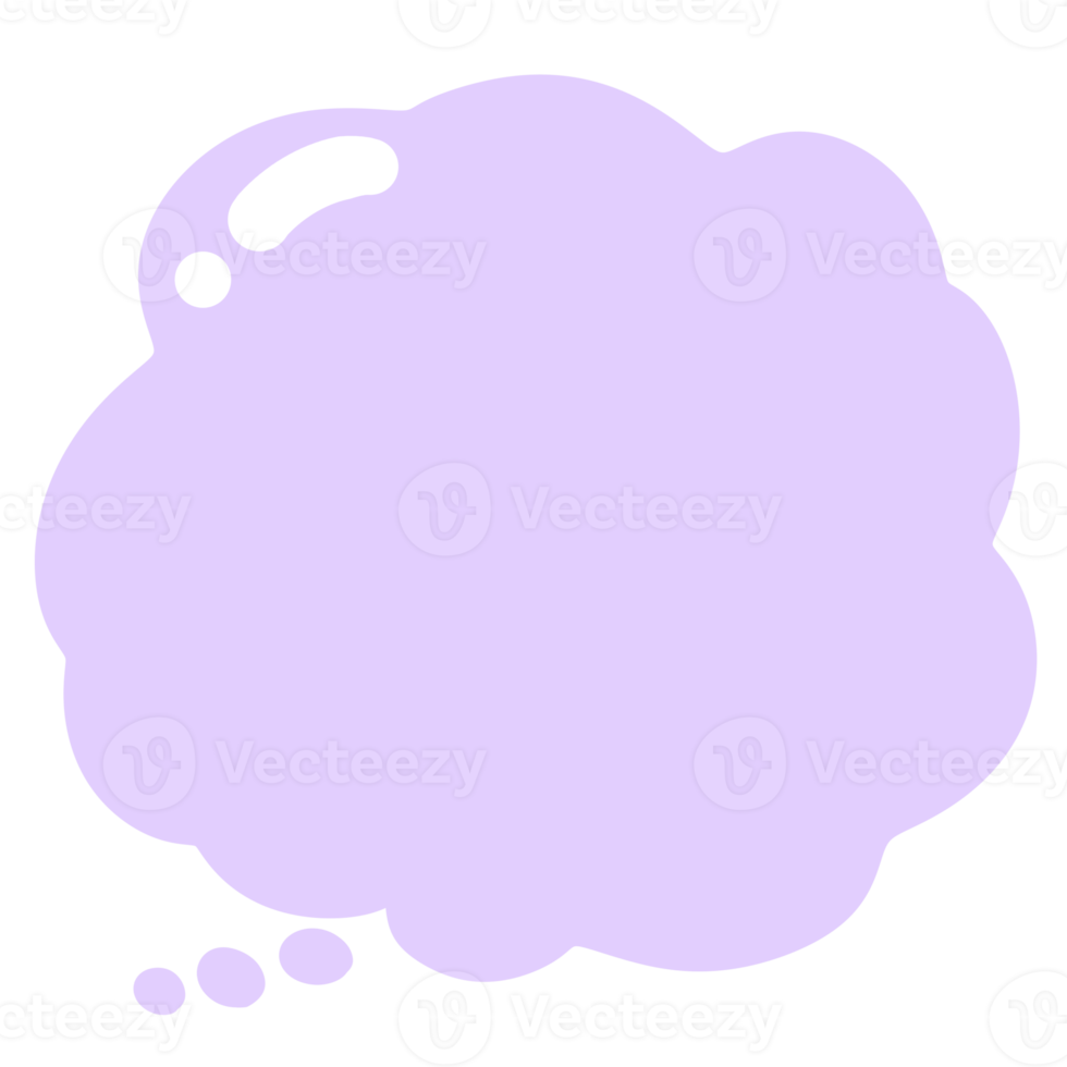 Purple cloud speech bubble png
