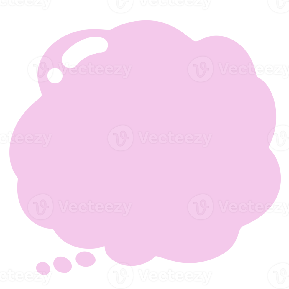 Pink cloud speech bubble png