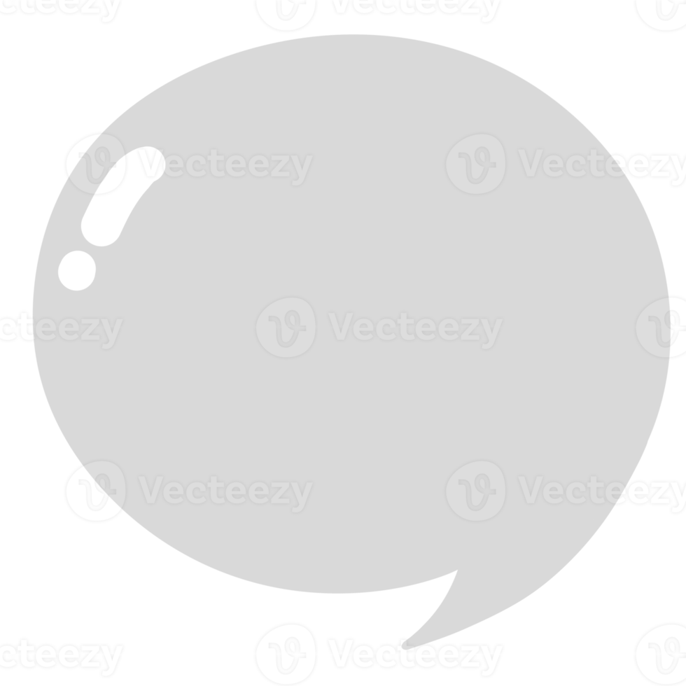 gris discours bulle png