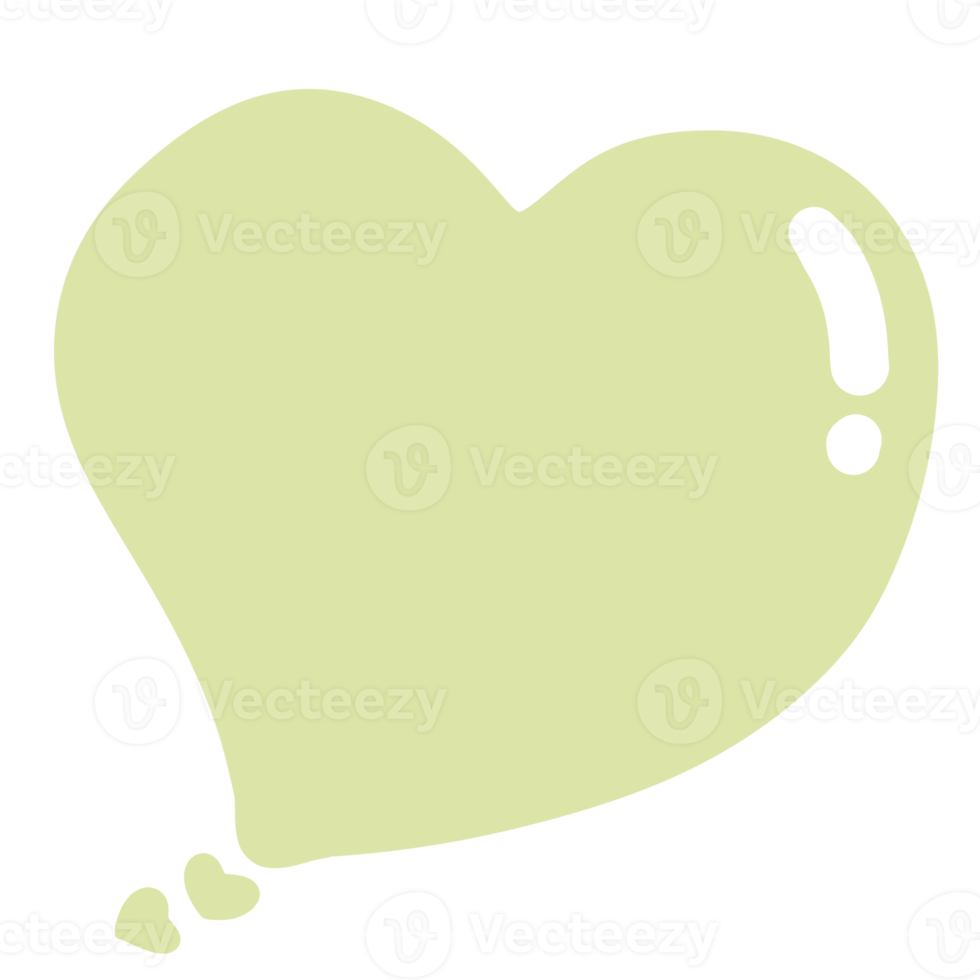 Green heart speech bubble png