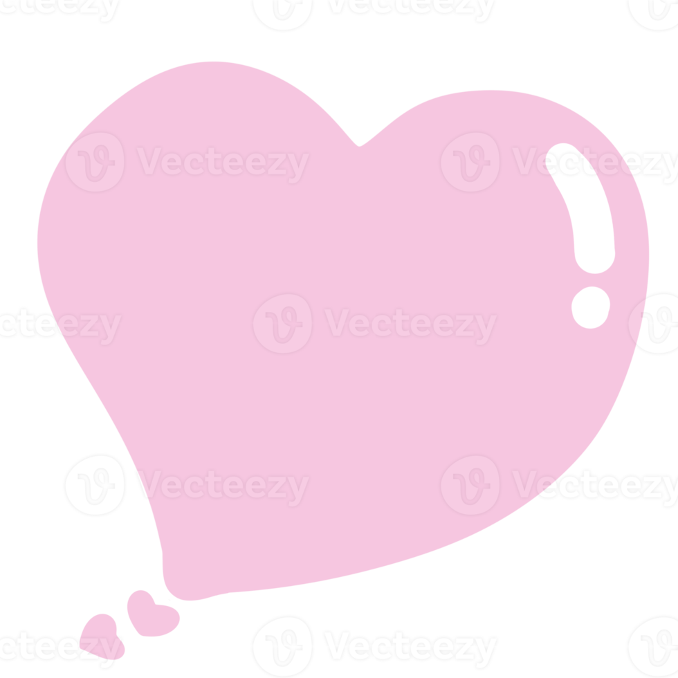 Pink heart speech bubble png