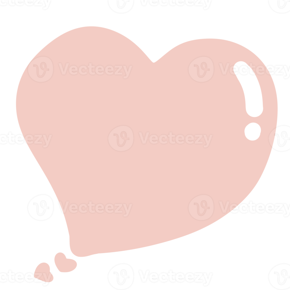 Red heart speech bubble png