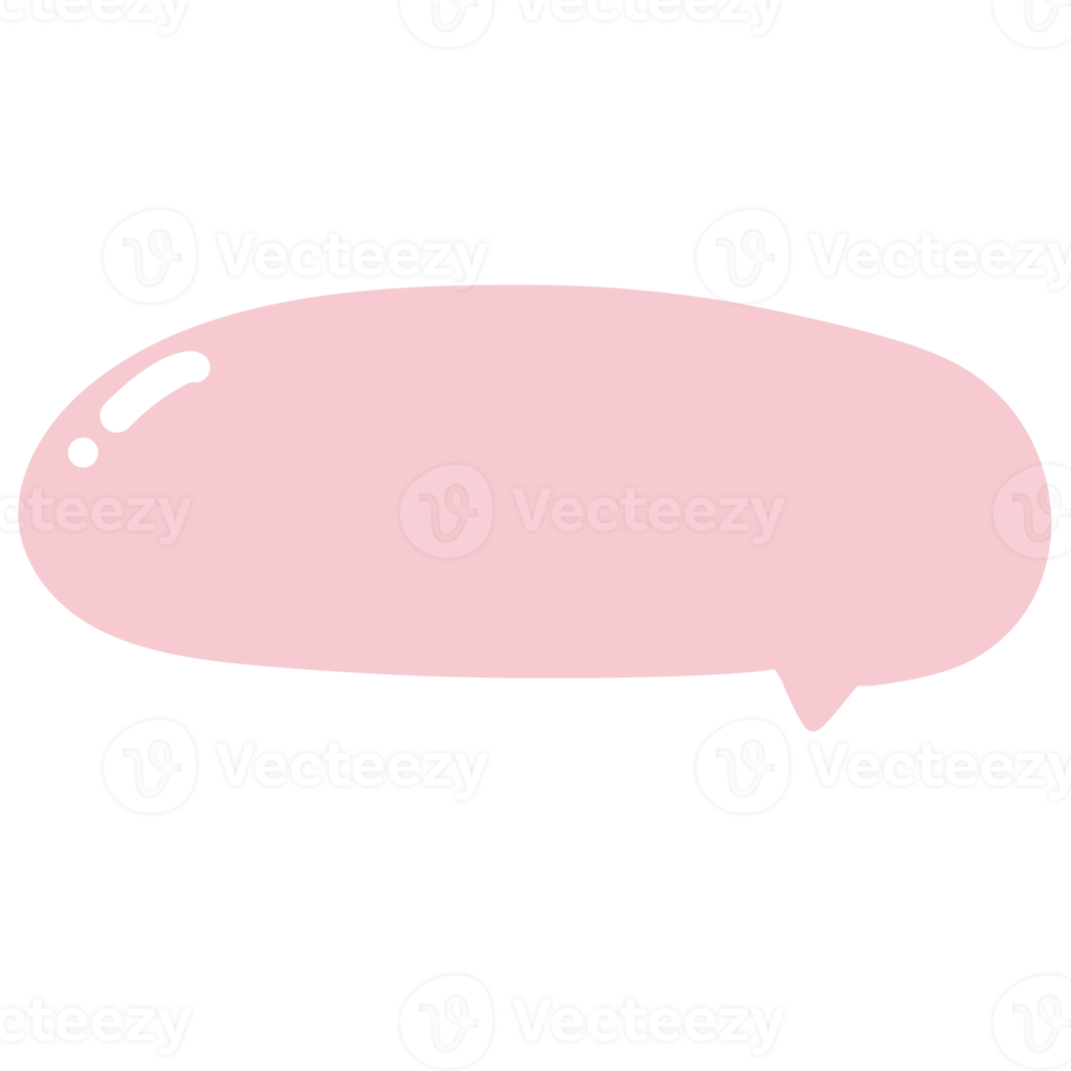 Pink speech bubble png