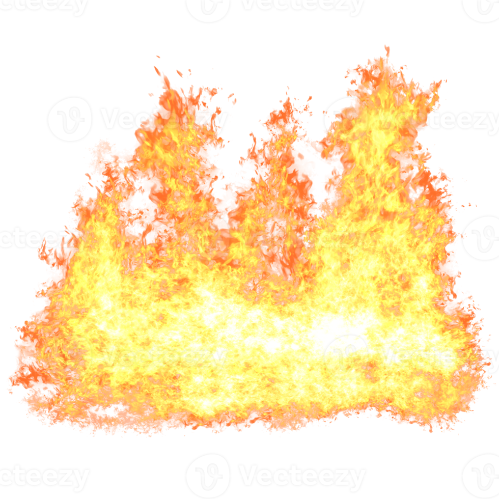 Fire Burning Realistic Red Flame PNG Transparent