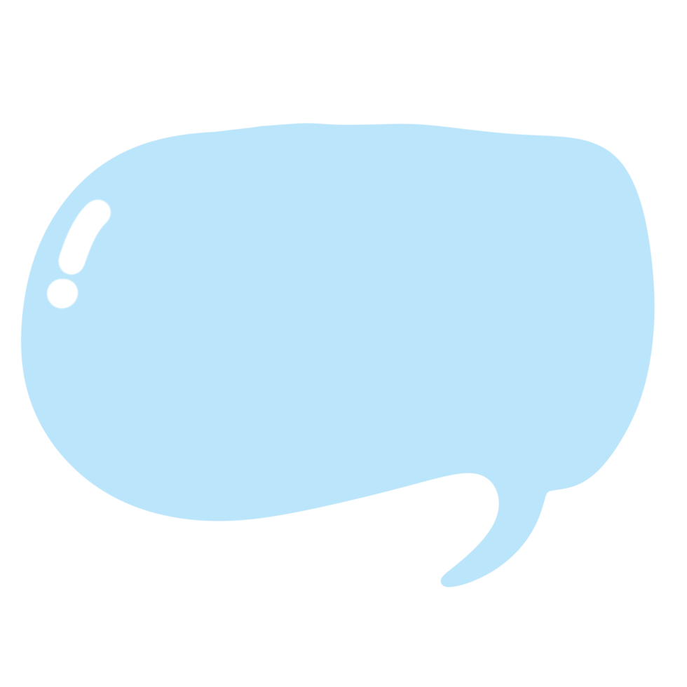 Blue speech bubble png