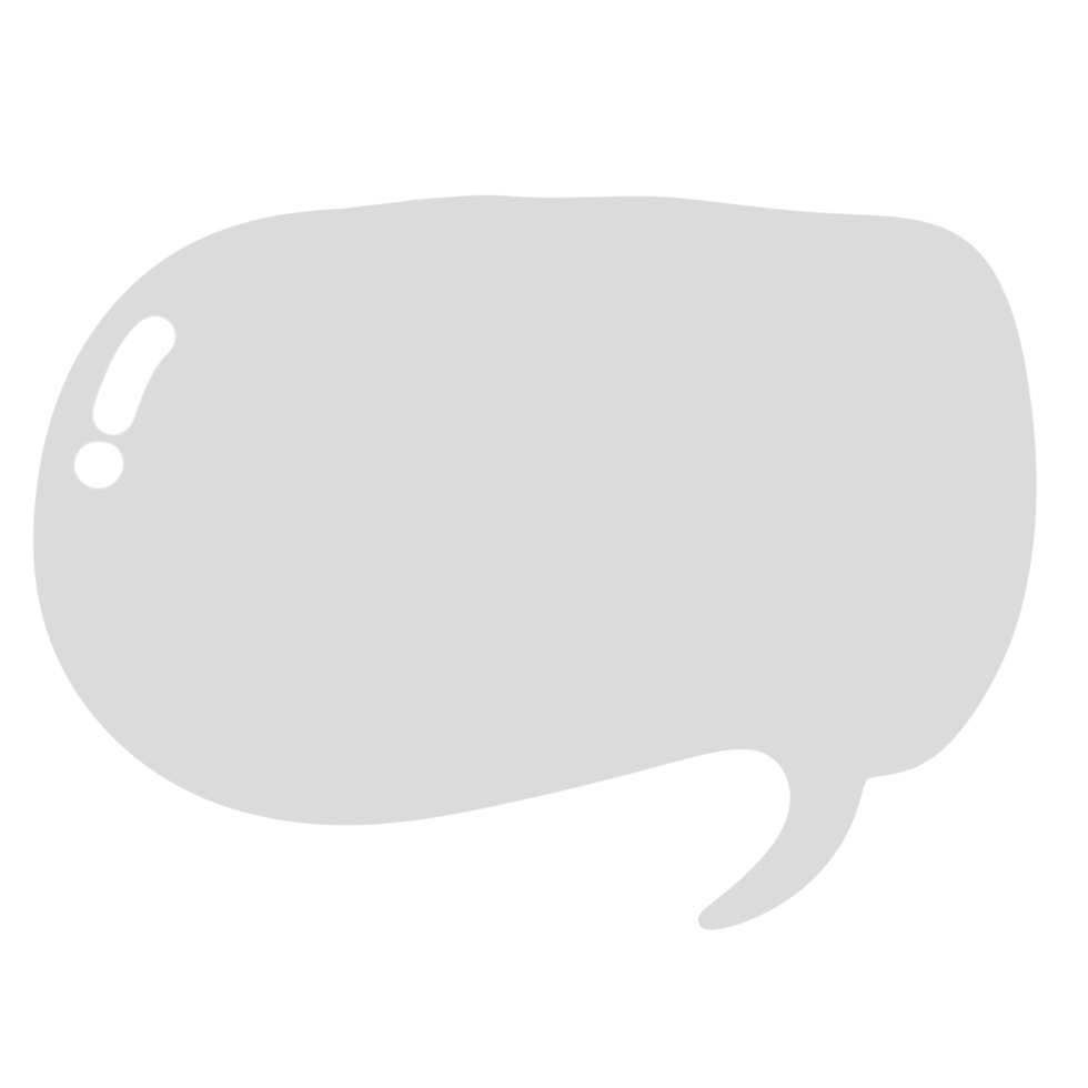 Gray speech bubble png