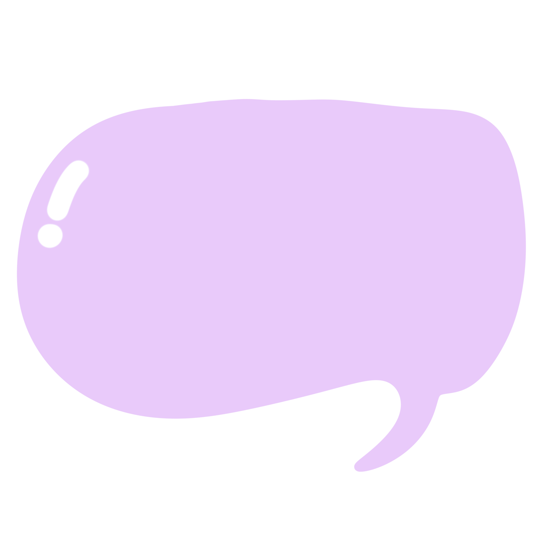 speech bubble logo purple