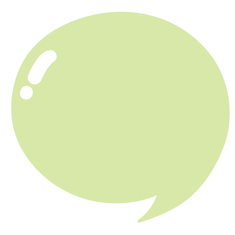 Green speech bubble png
