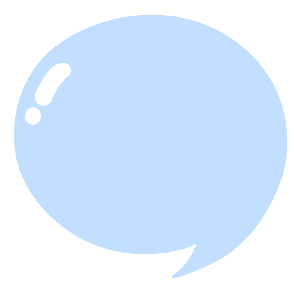 Blue speech bubble png