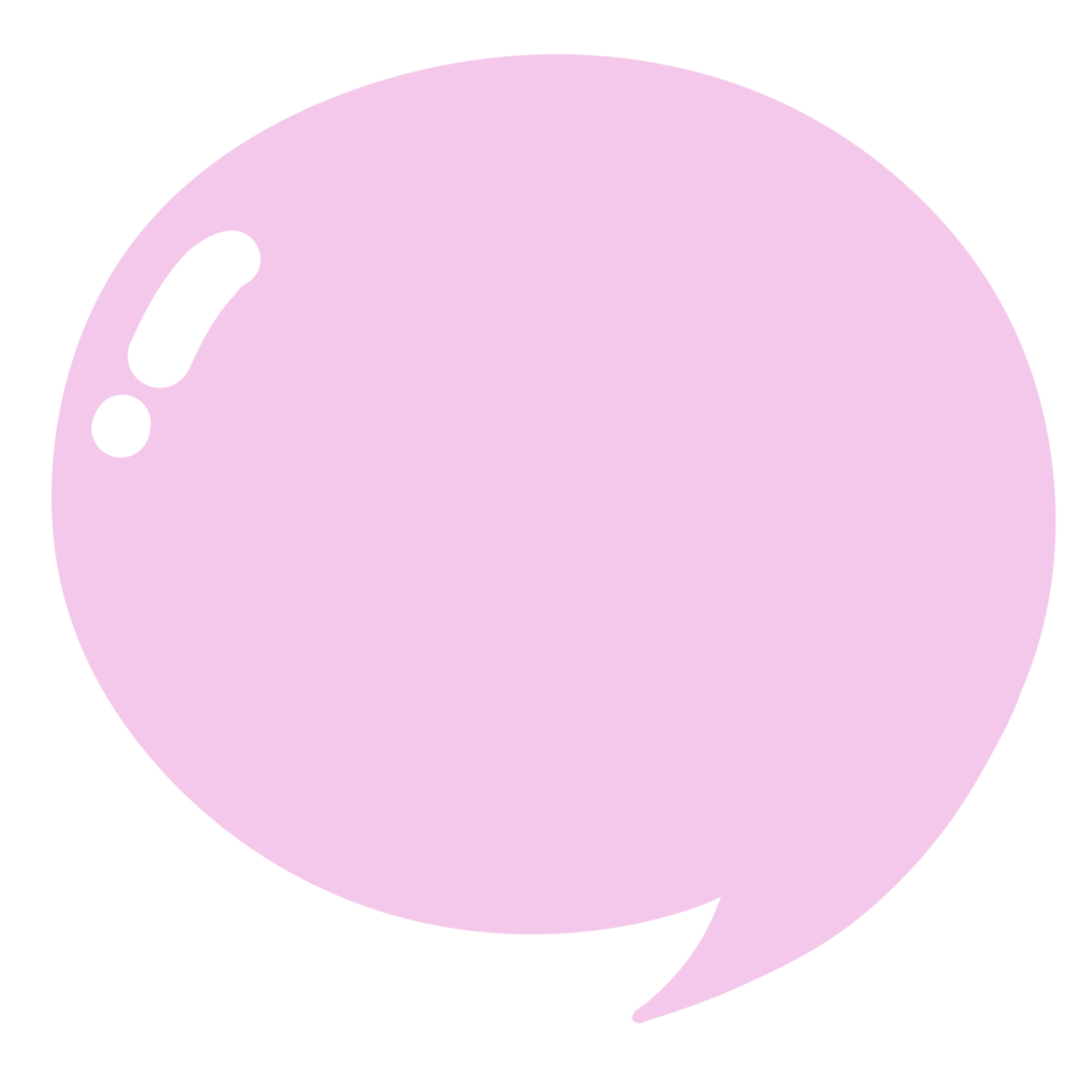 Pink speech bubble png