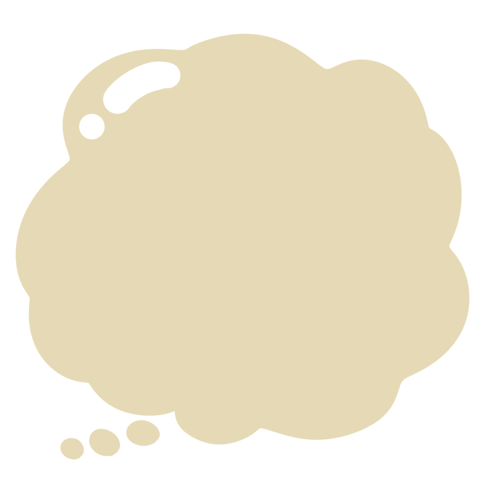 Yellow cloud speech bubble png