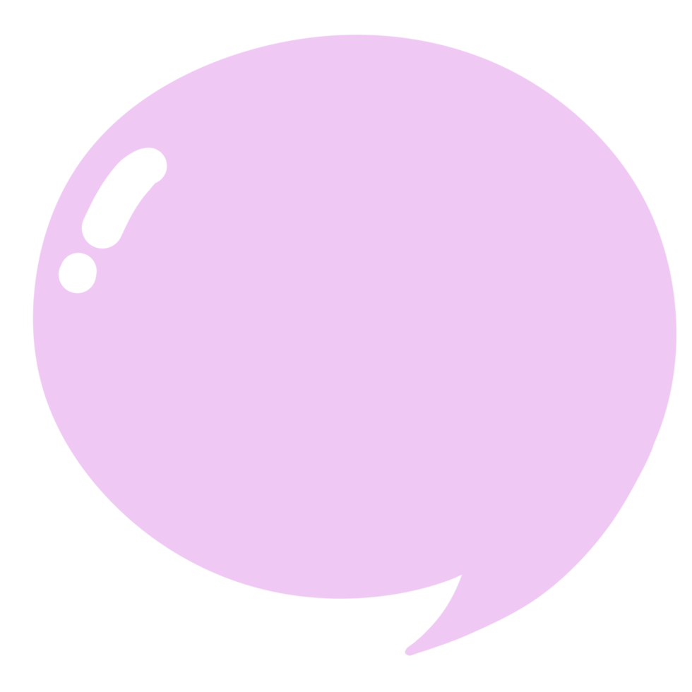Pink speech bubble png