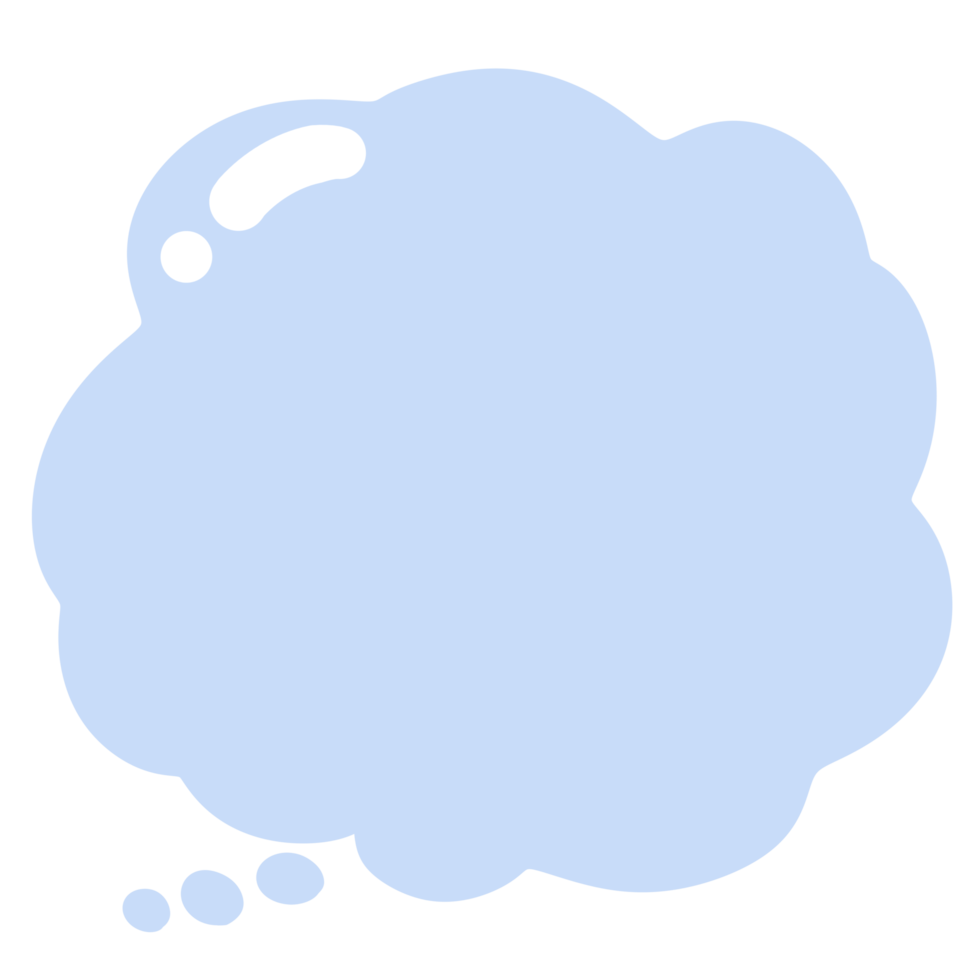 blauw wolk toespraak bubbel png