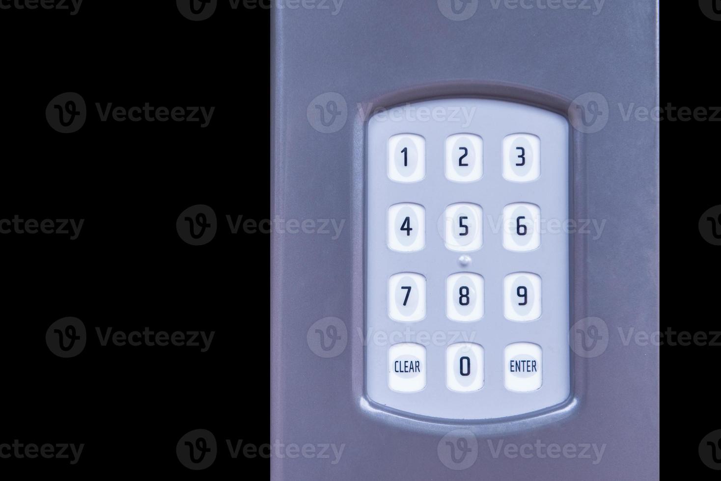 A regular security systems keypad with buttons photo