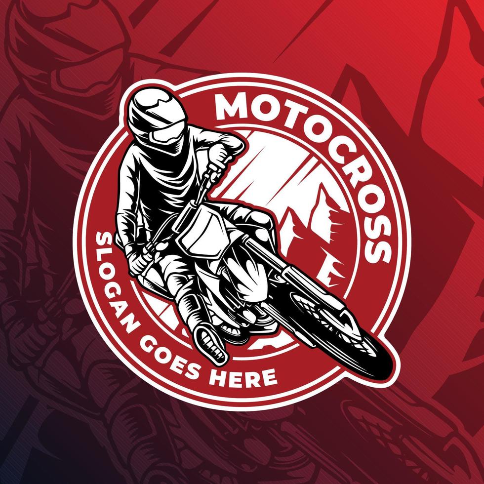 mascota de motocross convertido ese es adecuado para e-sport juego de azar logo modelo vector